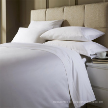 Qualität 100% Baumwolle 300T Sateen White Hotel Bettlaken Spannbettlaken